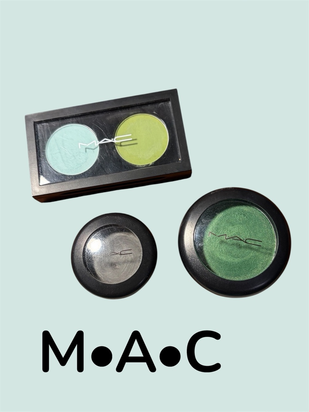 MAC Cosmetics Green & Mint Eyeshadow Trio with Shimmer Accent